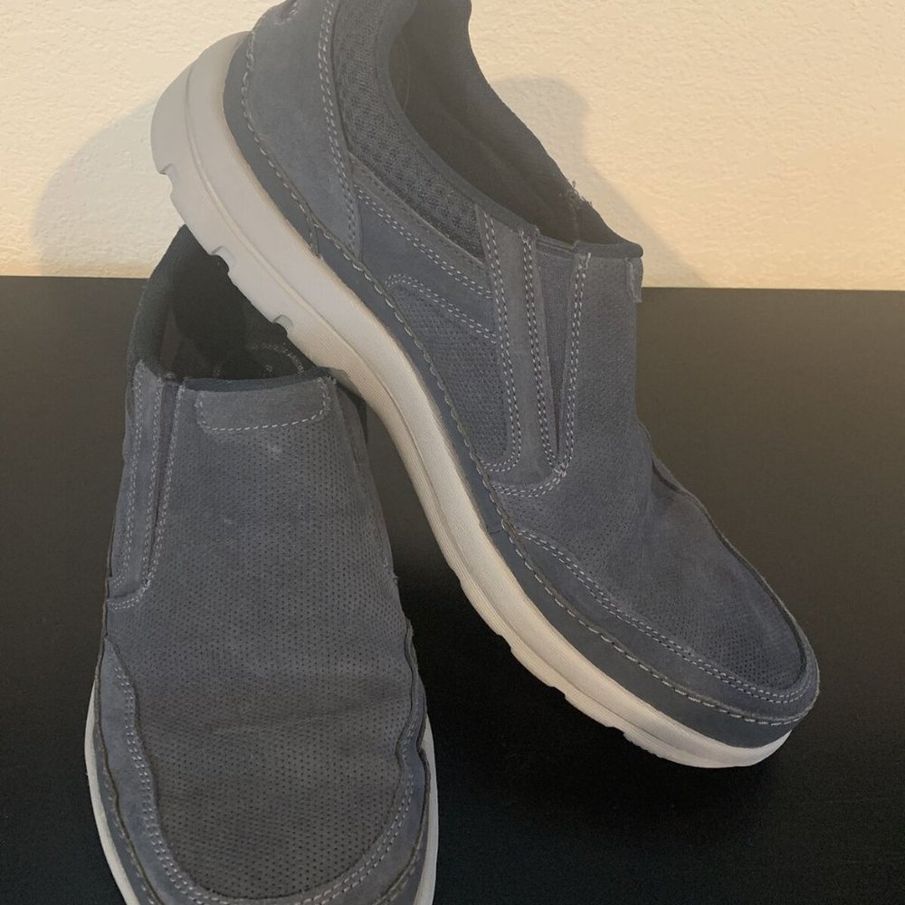 ROCKPORT XCS Sneaker Men's Size 11.5W Blue Leather Moccasins CH4942  lightweight